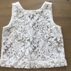 Banana Republic lace overlay top